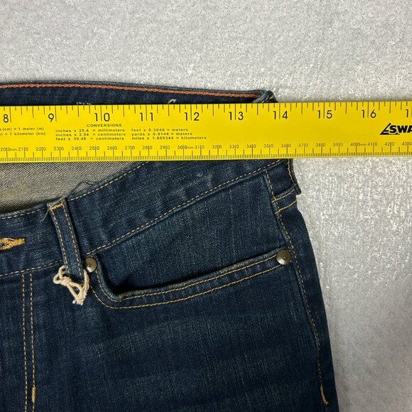 Eddie Bauer Jeans Women 2 (28x32.5) Boot Cut Curvy Through Hip Mid Rise Blue - Picture 8 of 16